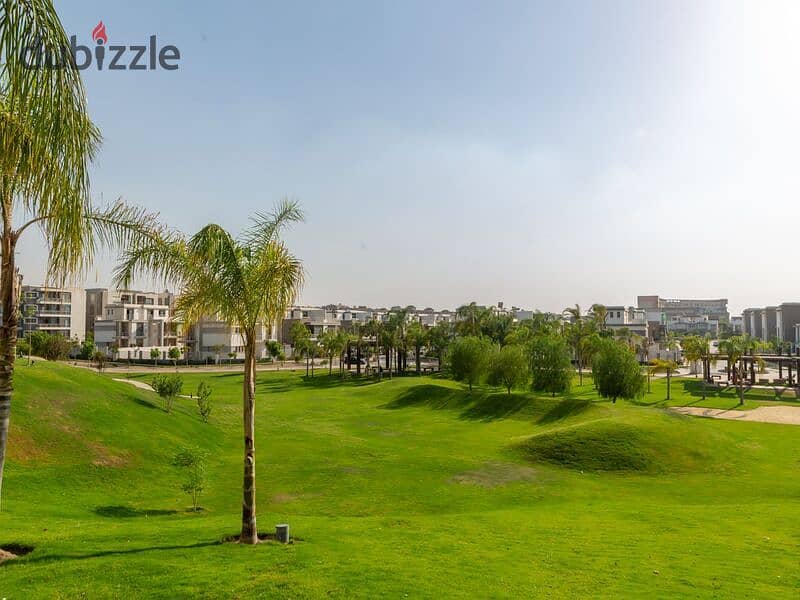 Garden duplex 210m prime location for sale in Taj City Compound in installments over 8 years 10