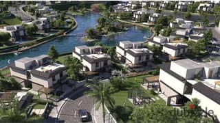 Duplex garden Resale prime location view Lagoon in Compund Telal east new cairo 0