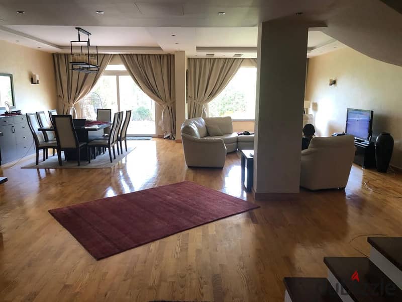 villa furnished Ultra lux for rent in La Terra Compound Fifth Settlement next to the AUC 5