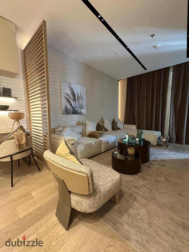 Apartment for sale, fully finished, with air conditioners and immediate receipt, in the most prestigious compound in Sheikh Zayed | Village West Villa 3