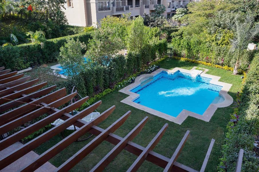 Furnished hotel townhouse for rent with swimming pool in Katameya Dunes 0