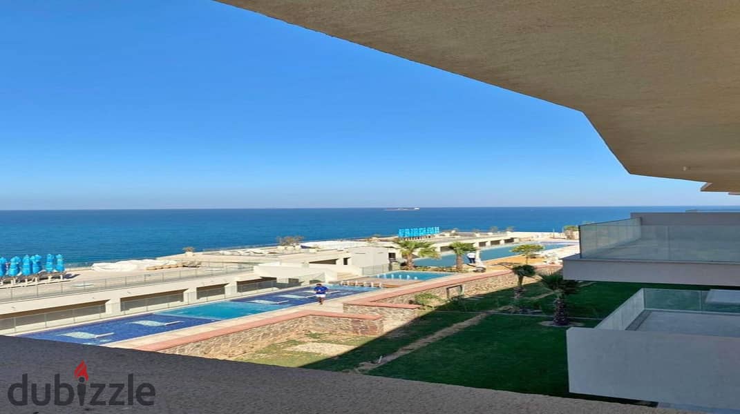 3-bedroom chalet, fully finished, directly on the sea, in the most upscale villages of Ain Sokhna, Il Monte Galala Village 0