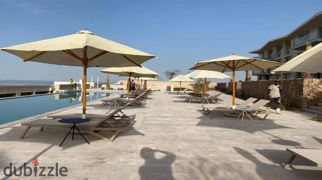 3-bedroom chalet, fully finished, directly on the sea, in the most upscale villages of Ain Sokhna, Il Monte Galala Village 5