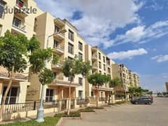 For sale, 130 sqm apartment with private garden, with 831 thousand down payment, in Sarai Compound in New Cairo.