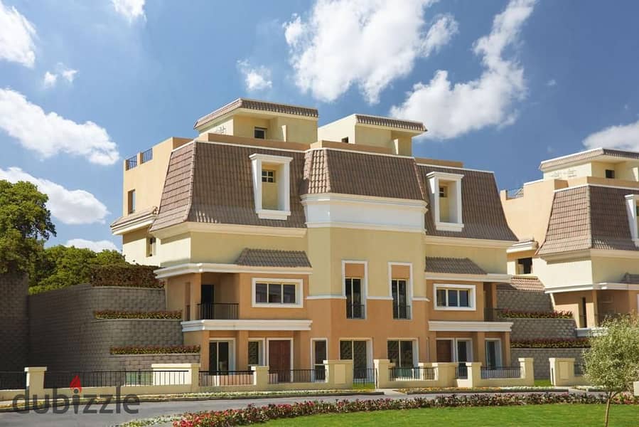 The best location for sale, S Villa, with garden, 212 sqm, in comfortable installments, in Sarai, Mostaqbal City 5