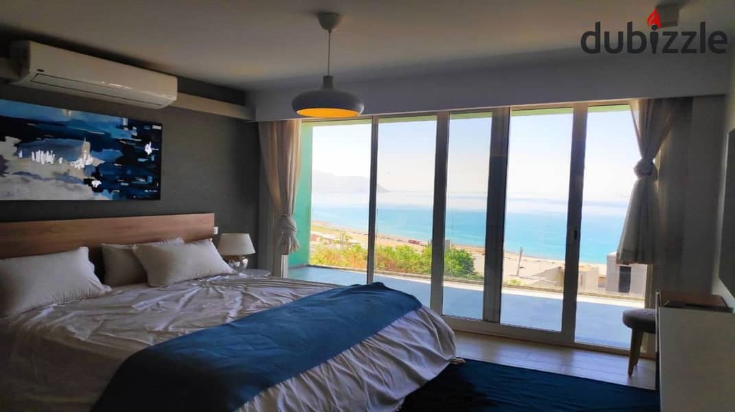 للبيع شاليه غرفتين بجاردن 100 م + متشطبة بالكامل + Sea View فى المونت جلالة العين السخنة IL Monte Galala 9