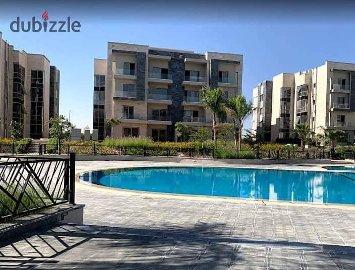 The best location next to Mivida for sale, an apartment with Garden delivery now in Galleria Moon Valley, Fifth Settlement 3