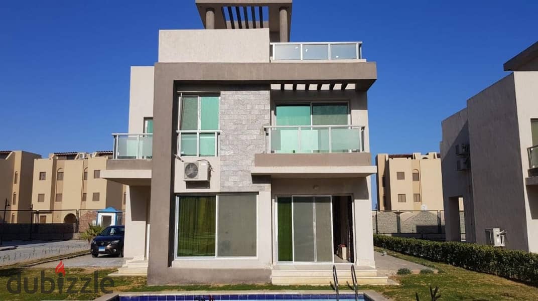 Penthouse for sale 225 m fully finished with air conditioners + delivery in months + convenient installments in Aroma Sokhna 7