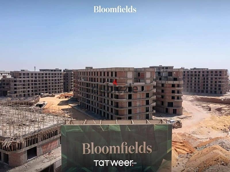 Received at the end of the year and in installments over 10 years from Tatweer Misr, a 3-room apartment in a prime location for sale in Bloomfields Co 9