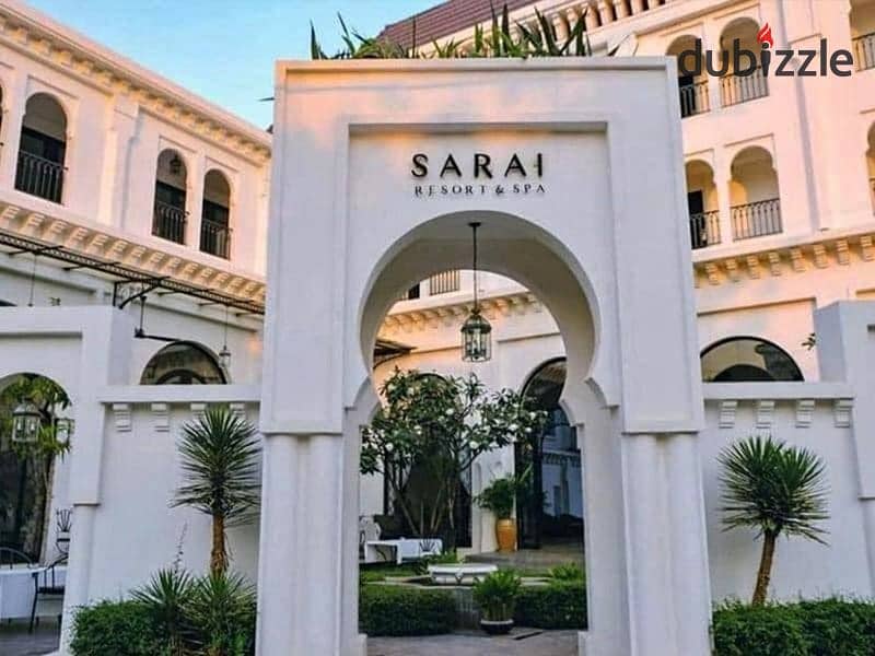 ب863 الف مقدم امتلك شقة 141م بحديقة 149 م امام المطار في كمبوند سراي Sarai مستقبل سيتى 3