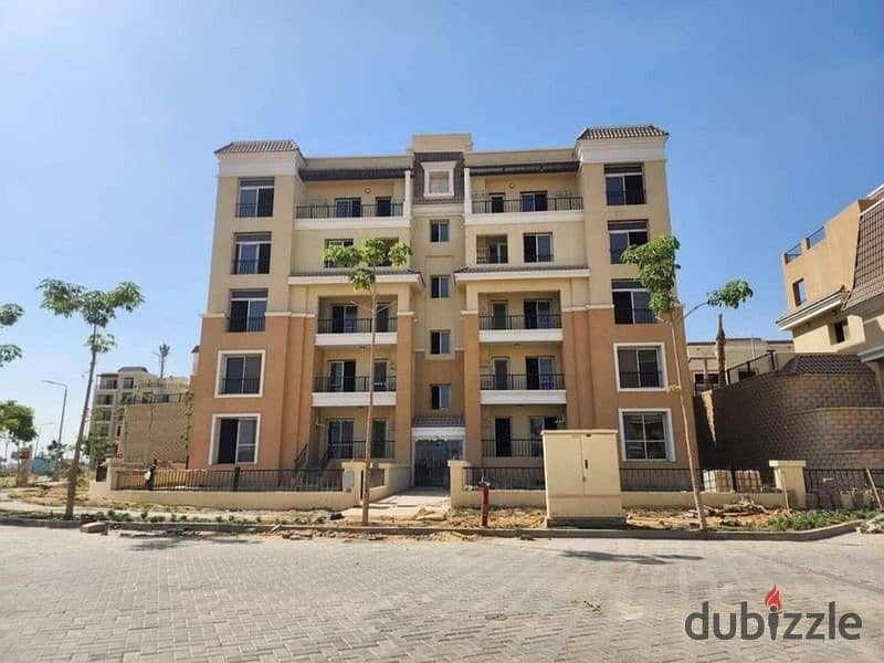 With 863 thousand down payment, own a 141-square-meter apartment with a 149-square-meter garden in front of the airport in Sarai Compound, Mostakbal C 6