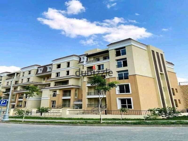 With 863 thousand down payment, own a 141-square-meter apartment with a 149-square-meter garden in front of the airport in Sarai Compound, Mostakbal C 7