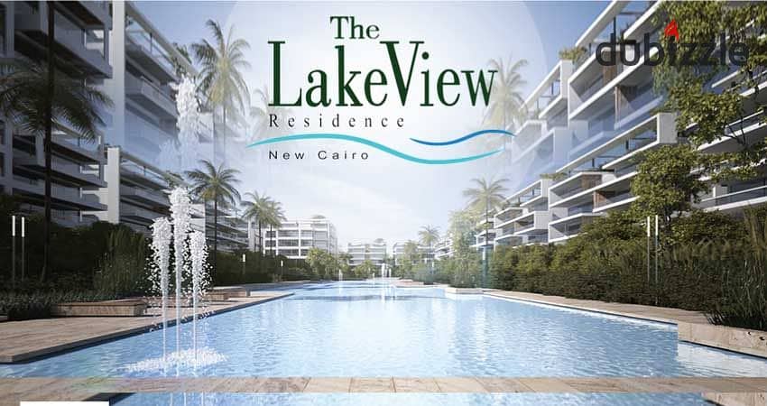 Apartment 181. N in Lake View Residence 2 New Cairo overlooking lagoon and landscape semi finished for sale with down payment and installments over yea 1