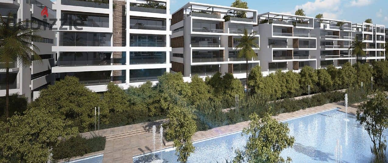 Apartment 181. N in Lake View Residence 2 New Cairo overlooking lagoon and landscape semi finished for sale with down payment and installments over yea 2