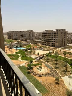 Apartment 125. M in Green Square Mostakbal City semi finished overlooking landscape and water features for sale under market price