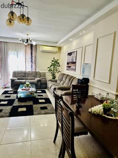 Apartment 140. M in Dar Masr El kuronfil New Cairo fully furnished  overlooking landscape for Rent under market price دار مصر القرنفل القاهرة الجديدة