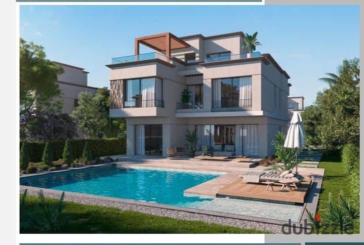 View and receive immediately a villa for sale with a private swimming pool from Palm Hills, with installments over 8 years 7