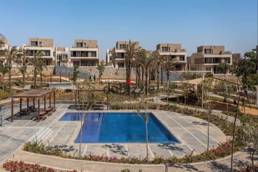 In the best location in the Fifth Settlement, own a fully finished two-bedroom apartment in Palm Hills New Cairo 6