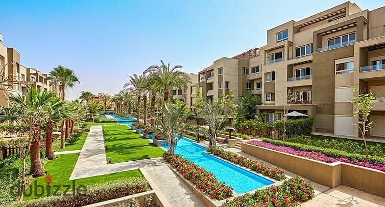 Minutes from AUC for sale, a 185 sqm apartment in comfortable installments in a full-service compound in Mostakbal City 8