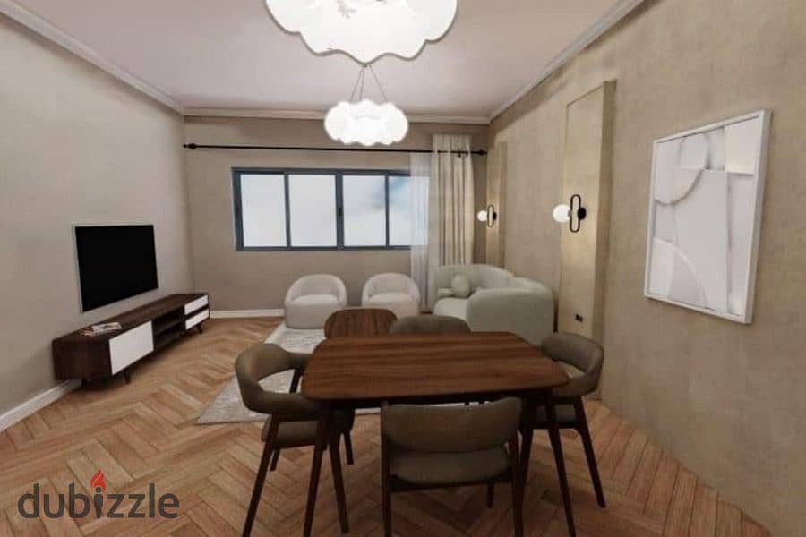 4-room duplex for sale in New Cairo, Creek Town, directly in front of Al-Rehab entrance 7