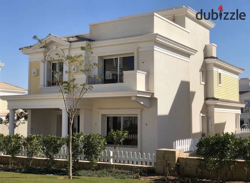 View and live immediately in the last villa with a private swimming pool in Mountain View October Park, with installments over 7 years 2