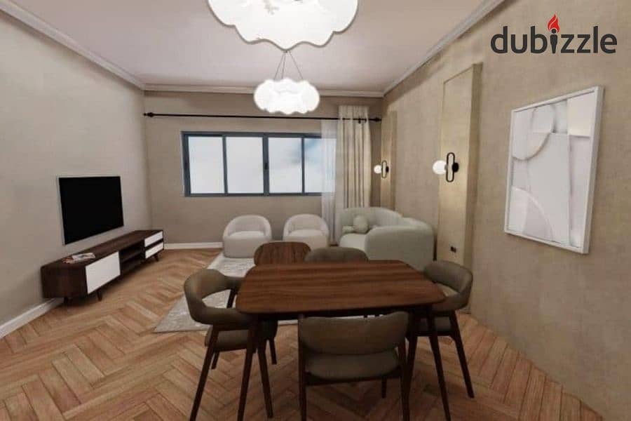 Duplex with garden for sale in the First Settlement, directly in front of Al-Rehab Gate, Creek Town New Cairo 9