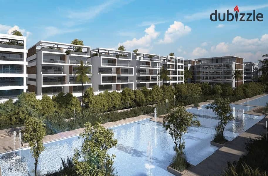 Apartment 181. M in Lake View Residence 2 New Cairo overlooking landscape and lagoon Facing North for sale with the lowest down payment and installment 1