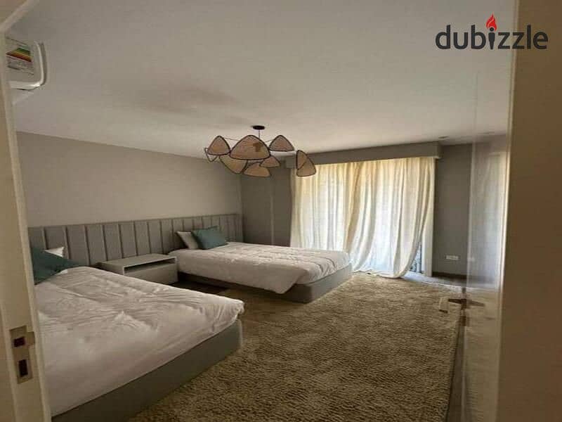 Apartment fully finished with Acs for sale in compound Village west in Elsheikh zayed 1