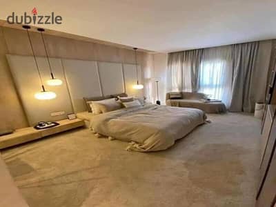 Apartment with garden for sale in Sarai beside Madinaty directly on suez road