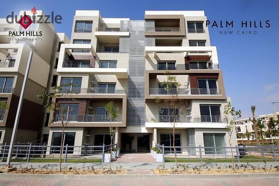 Two-room apartment in the newest phase of Palm Hills New Cairo, fully finished. Palm Hills New Cairo 10