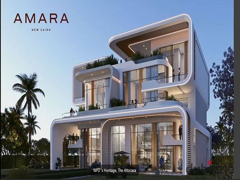 شقة 203م متشطبة بالكامل للبيع في كمبوند امارا القاهره الجديده Amara new cairo 6