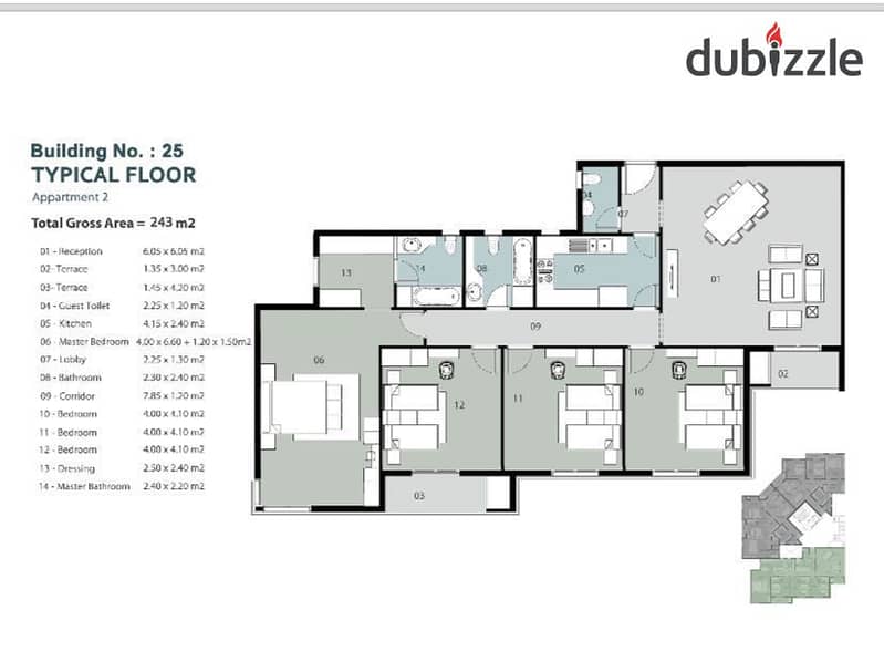 APARTMENT FOR SALE 243 SQ M READY TO MOVE  4 BEDROOM COMPOUND IL MONDO  R7 NEW CAPITAL 1