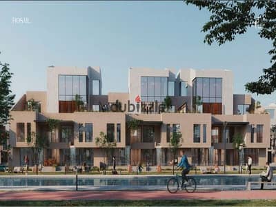 For sale a townhouse villa in Mostakbal City directly in front of Madinaty 215m in Rosail City Compound