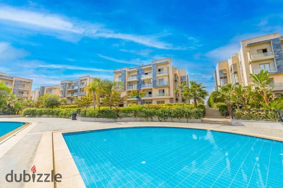 Apartment for sale, immediate receipt, with a garden in Golden Square, with a 10% down payment, in the Galleria, Fifth Settlement  Compound Galleria R 4