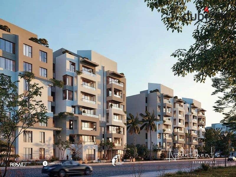 For sale a apartment 159m in Mostakbal City directly in front of Madinaty in Rosail City Compound 7