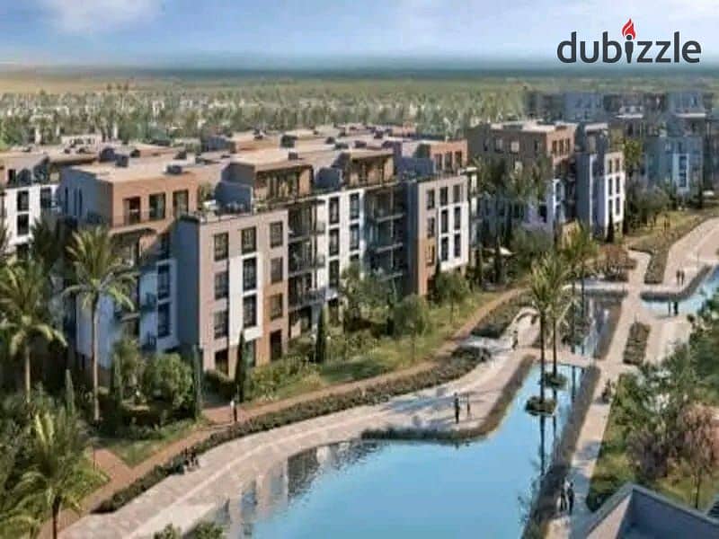 Own an apartment in Swan Lake Compound, Hub Town, Mostakbal City, Hassan Allam 2