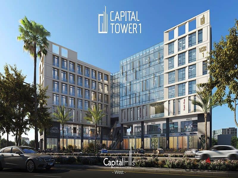 محل 23م في قلب 6 اكتوبر في مول كابيتال تاورز بالتقسيط علي 10 سنوات _ october capital towers 0