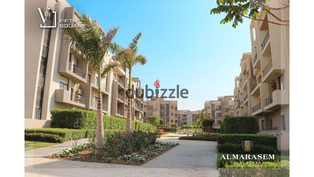 Apartment 195m with Garden for sale fully finished with Acs in installments Fifth Square Almarasem 4