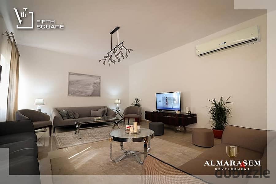 Apartment for sale, 205 sqm, Ready to move, finished, with air conditioners, in Fifth Square, New Cairo 3