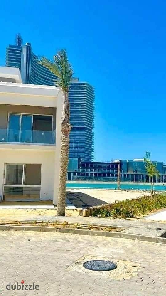 Chalet for sale,140m fully finished, Ready to move double view  Alamein, Mazarine, installments 10 years شاليه للــبيع 140م مزارين العلمين 2