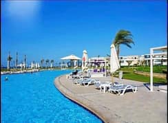 شاليه للبيع 90 م+77م جاردن متشطب علي البحر في مارسيليا بيتش 5 الساحل الشمالي marselia beach 5 north coast