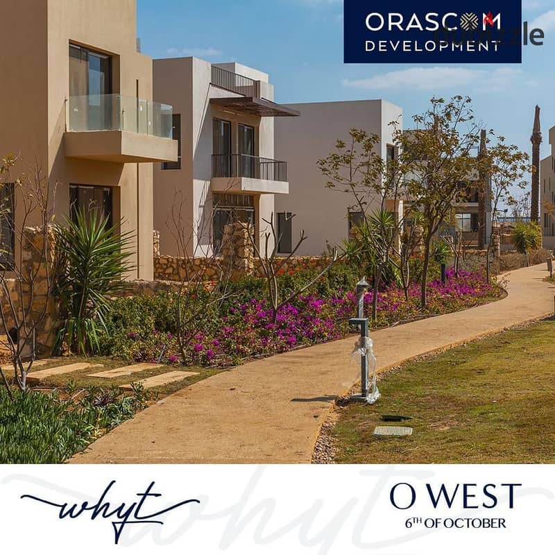 duplex for sale in installments with immediate receipt in O West October Compound from Engineer Samih Sawiris in the best location in October 5