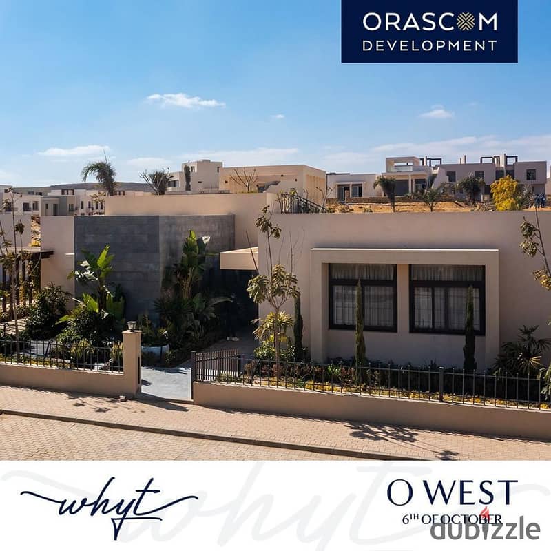 duplex for sale in installments with immediate receipt in O West October Compound from Engineer Samih Sawiris in the best location in October 8