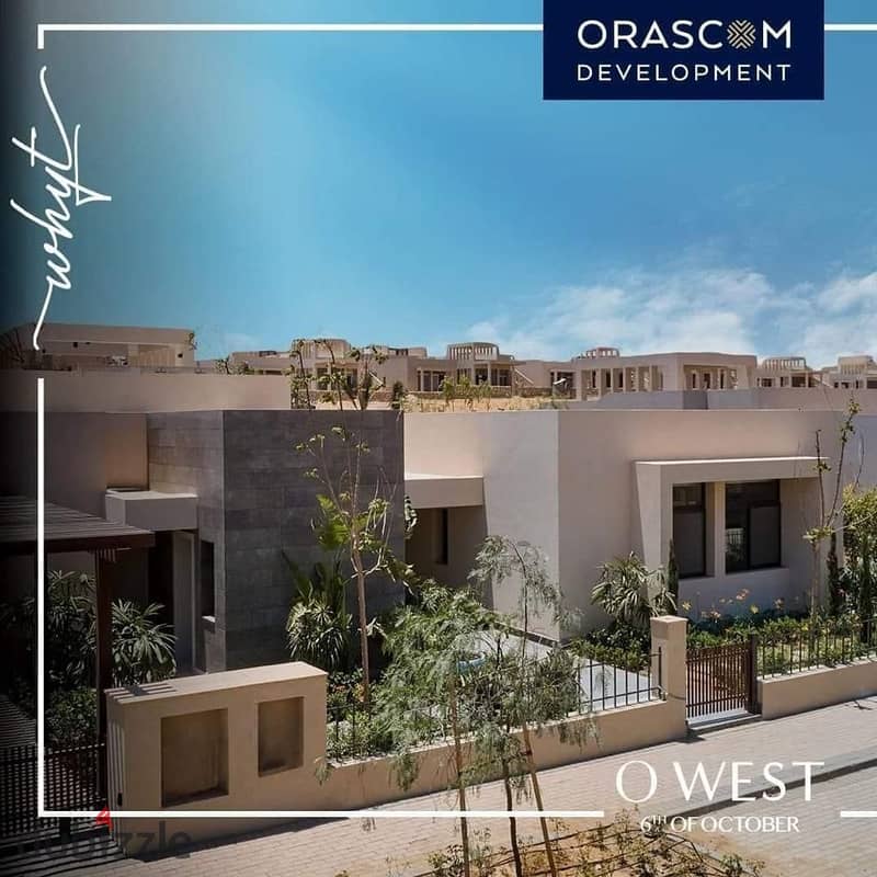 duplex for sale in installments with immediate receipt in O West October Compound from Engineer Samih Sawiris in the best location in October 12