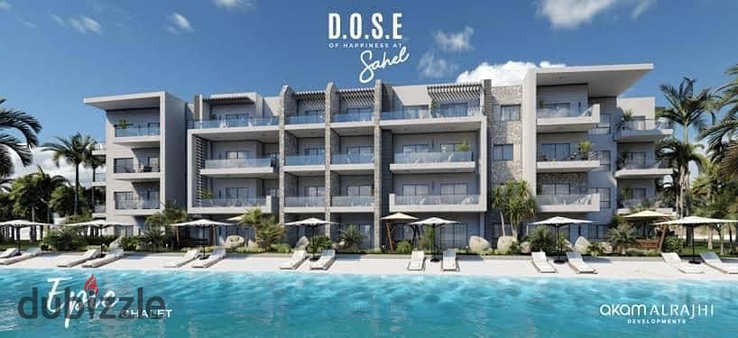 Own a chalet in installments in Dose Akam Al Rajhi North Coast 2