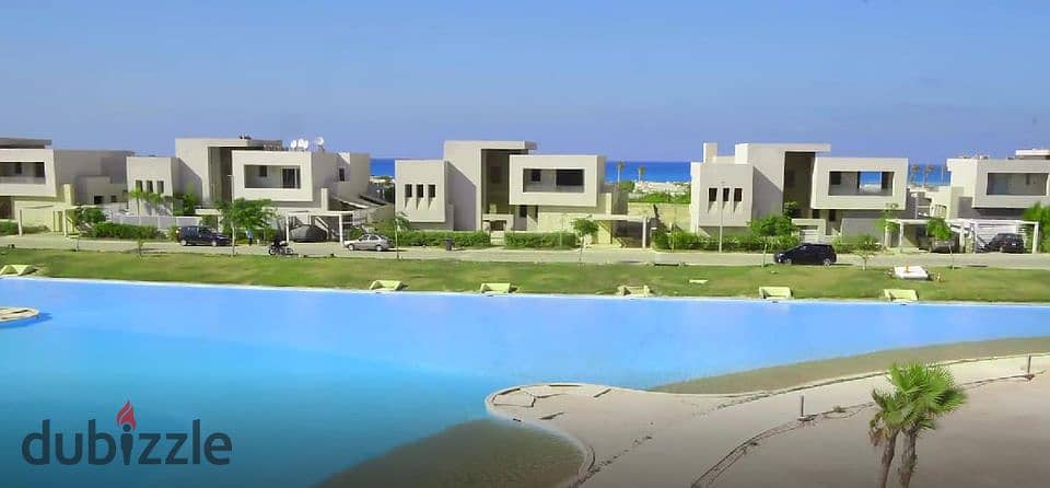 شاليه ع اللاجون متشطب 110م بتسهيلات على 10 سنين فى هاسيندا ووترز الساحل راس الحكمه fully finished chalet on lagoon 110m with installments over 10 year 0