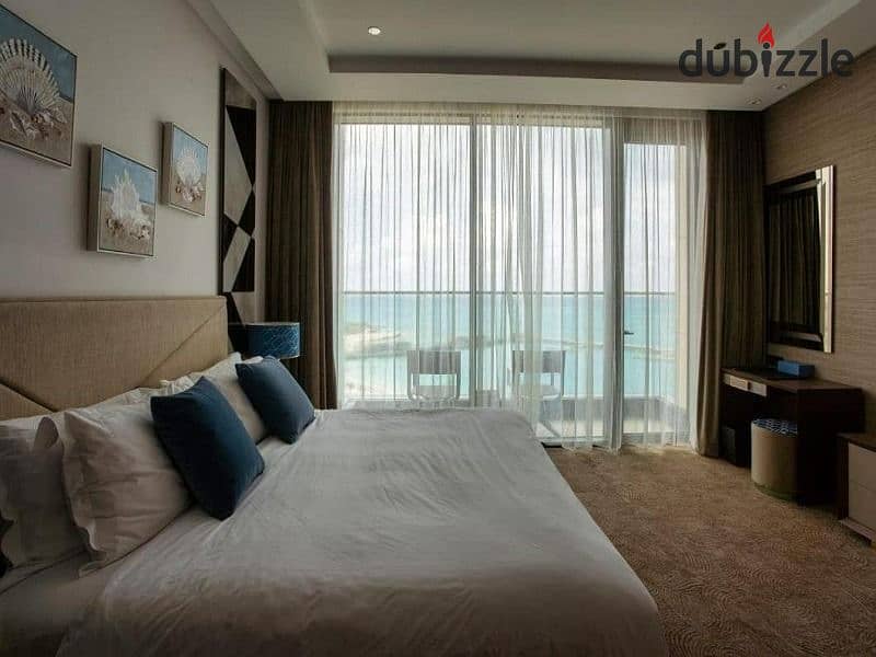 146 sqm apartment with air conditioners, sea view and lagoon in El Alamein Towers 3