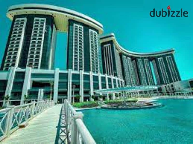 146 sqm apartment with air conditioners, sea view and lagoon in El Alamein Towers 8