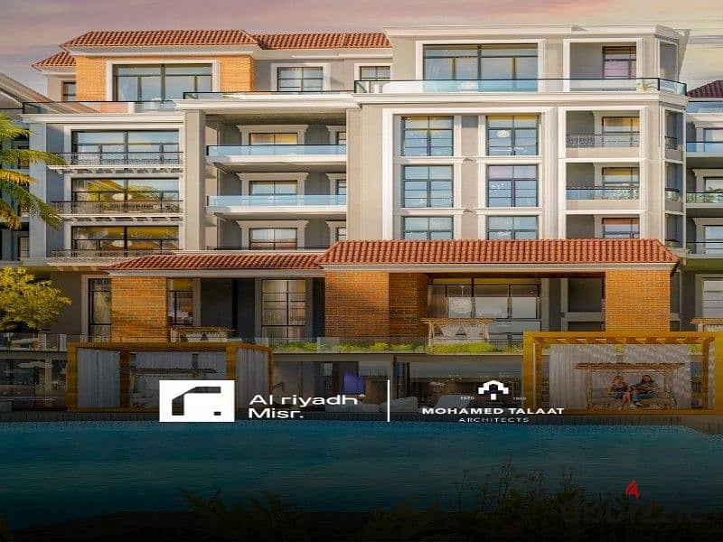 Free garage apartment in New cairo , luxuriously finished, two-bedroom sea view apartment for sale next to AUC 6