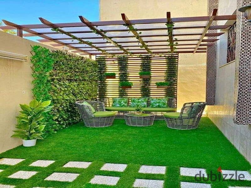 Apartment 131m + large private garden 165m wall in wall    Madinaty New Cairo 1